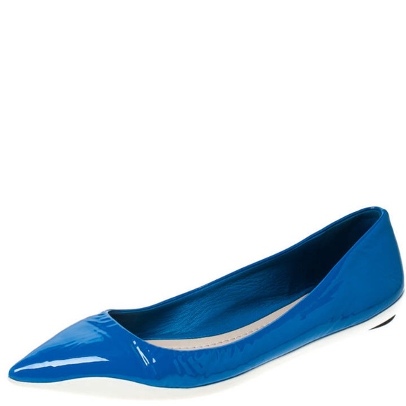 Authentic Christian Dior Def Cruise Patent Leather Flats NWOT sz 37 - Picture 1 of 5